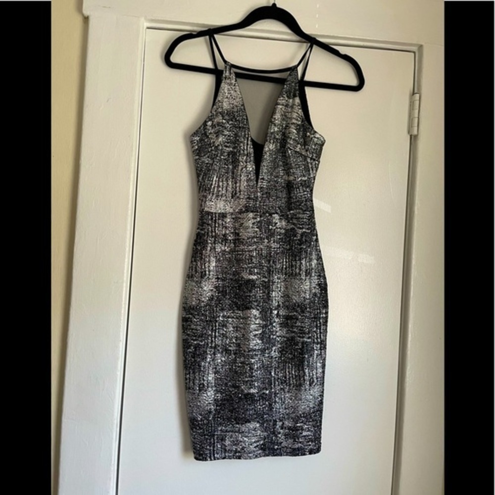 Aqua‎ Grey and White Mini Dress Size XS